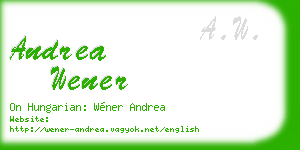 andrea wener business card