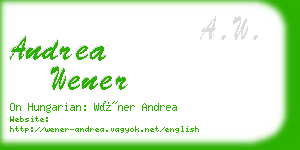 andrea wener business card